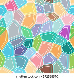 Pentagon polygon colourful design with seamless background.