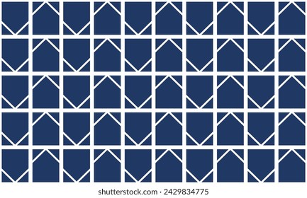 Pentagon seamless geometric pattern, blue pentagon arranged horizontal rows repeat seamless pattern, replete image design for fabric print, wallpaper, backdrop or wrap paper print, overlap up and down