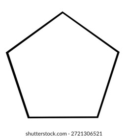 Pentagon shape geometric vector illustration. Simple five-sided polygon design. Abstract, modern, and minimal style. Digital vector graphic.