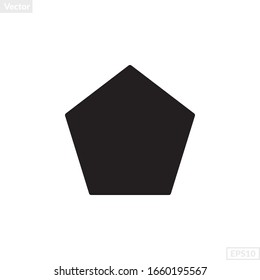 pentagon shape illustration vector graphic. basic shape perfect for preschool learning for children and good for mathematics and any purposes.