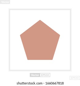 pentagon shape illustration vector graphic. basic shape perfect for preschool learning for children and good for mathematics and any purposes.