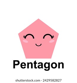 Forma del pentágono sobre fondo blanco.