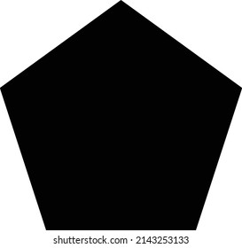 Pentagon shape symbol vector icon for creative graphic design ui element in a pictogram illustration