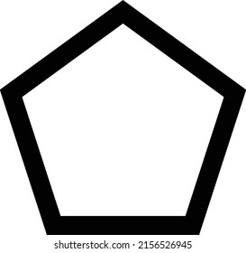 Símbolo de forma Pentágono icono de contorno de icono para diseño gráfico creativo ui elemento en una ilustración de pictograma