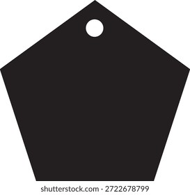 Pentagon Form Tag Silhouette Design Baby Kinder Kleidung Etikett moderne geometrische Kinderzimmer druckbare Branding Grafik