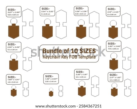 Pentagon sheild shape keychain key FOB Dieline Template
