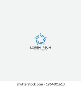 logotipo simple activo humano del pentágono