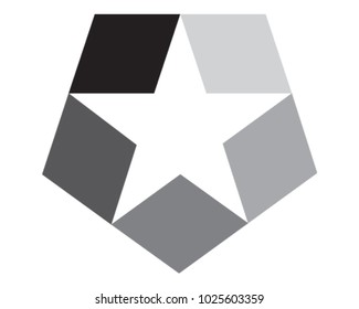 Pentagon Star. Vector Illustration.