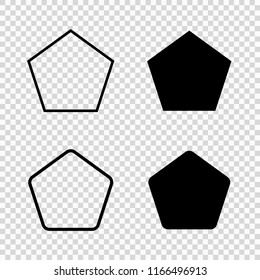 Pentagon vector icon. geometry pentagonal logo