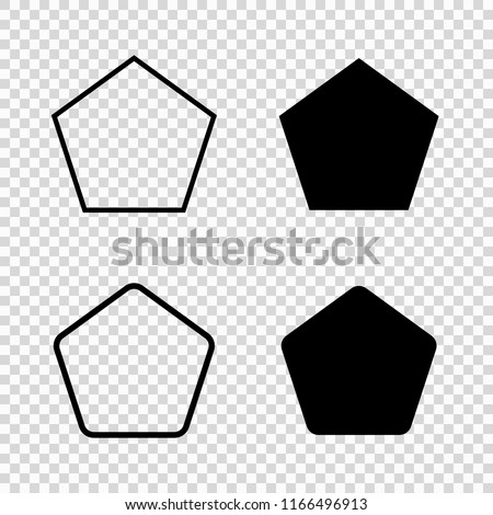 Pentagon vector icon. geometry pentagonal logo