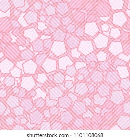 Pentagonal camouflage. Seamless pleasant texture. Chaotic paints. The diagonal grid is divided by squares.