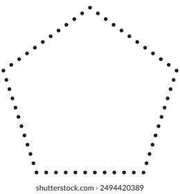 pentagonal frame in prism study, geometric dashed line frame.