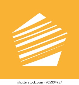 Pentagonal geometric figure with lines