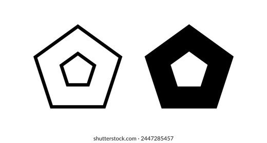 pentagonal icon. flat illustration of vector icon for web