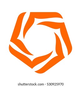 pentagonal logo vector