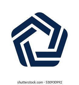 pentagonal logo vector