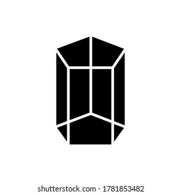 icono de prisma pentagonal estilo glifo para su diseño