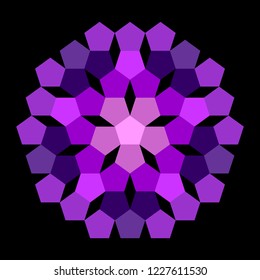 Pentagonal tiling mandala