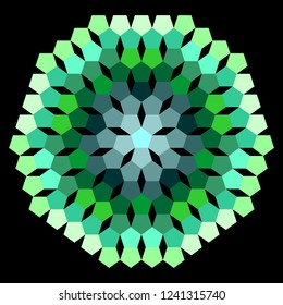 Pentagonal tiling in shades of green