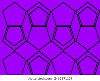 Pentagon's patters with purple background, Patrones de pentagono con fondo morado