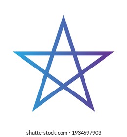 pentagram basic simple shape isolated on white background