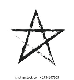pentagram basic simple shape isolated on white background