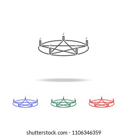 Pentagram candle icon. Elements of Halloween in multi colored icons. Premium quality graphic design icon. Simple icon for websites, web design, mobile app, info graphics on white background