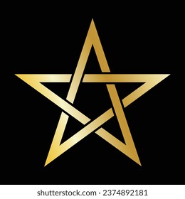 Pentagram auf schwarzem Hintergrund