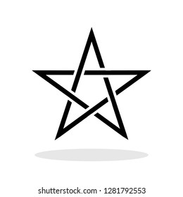 Pentagram icon in flat style. Occultism symbol for your web site design, logo, app, UI Vector EPS 10.