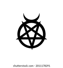 Pentagram icon on white background. Vector illustration.