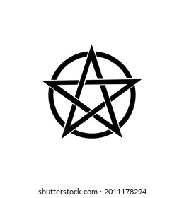 Pentagram icon on white background. Vector illustration.