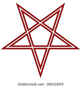 Pentagram icon on white background. Vector illustration.