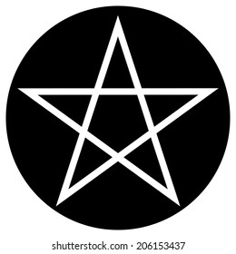 Pentagram Icon On White Background Vector Stock Vector (Royalty Free ...