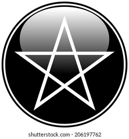 Pentagram icon on white background. Vector illustration.