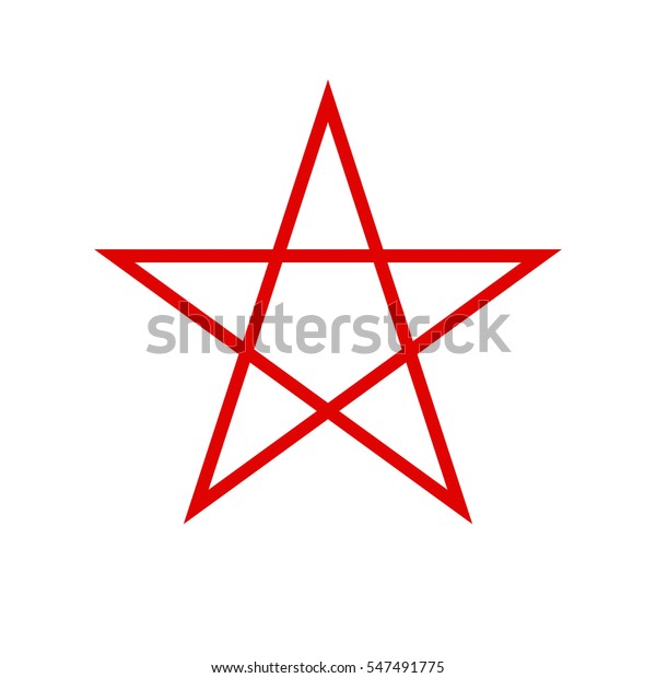 Image Vectorielle De Stock De Icône Pentagrammeune étoile