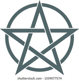 Pentagram Icon. Pentagram Symbol. Vector Illustration