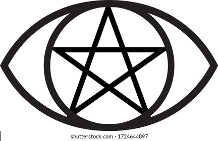 Pentagram icon. Pentagram symbol. Vector illustration