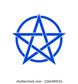 Pentagram icon. Vector illustration