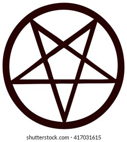 Pentagram Icon, Vector Illustration. 