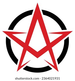 Pentagram icon vector illustration symbol design