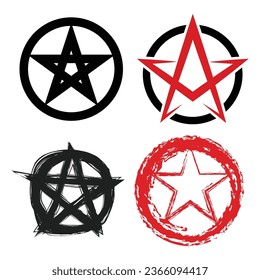 Vektorgrafik-Vektorgrafik-Design von Pentagramm