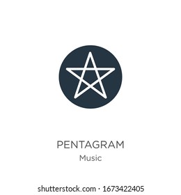 Pentagram icon vector. Trendy flat pentagram icon from music collection isolated on white background. Vector illustration can be used for web and mobile graphic design, logo, eps10