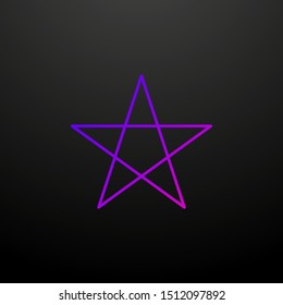 Pentagram line nolan icon. Elements of stars set. Simple icon for websites, web design, mobile app, info graphics
