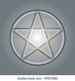 Pentagram, an occult sign in light