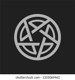 pentagram satanic symbol vector illustration