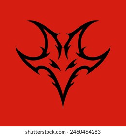 The pentagram, the sign of Lucifer. The head of a horned Goat in a pentagram. Sigil of Baphomet, isolated on black, vector illustration