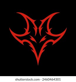 The pentagram, the sign of Lucifer. The head of a horned Goat in a pentagram. Sigil of Baphomet, isolated on black, vector illustration