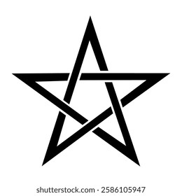 Pentagram star icon. Vector image