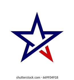 Pentagram Star Logo Template Illustration Design. Vector EPS 10.