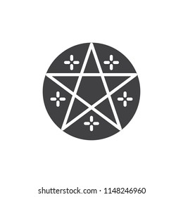 Pentagram star vector icon. filled flat sign for mobile concept and web design. Magic simple solid icon. Symbol, logo illustration. Pixel perfect vector graphics